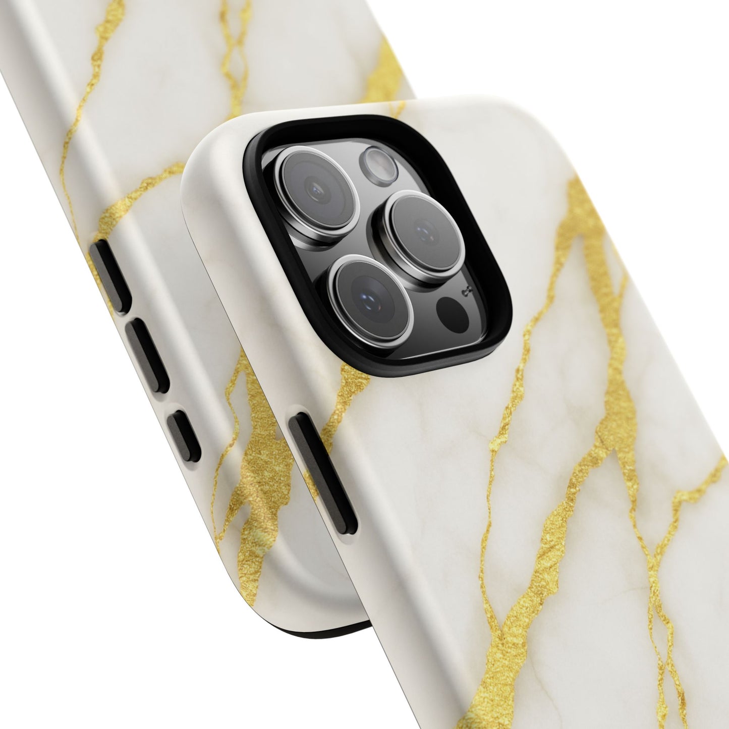 Luxury Marble Phone Case with Gold Accents