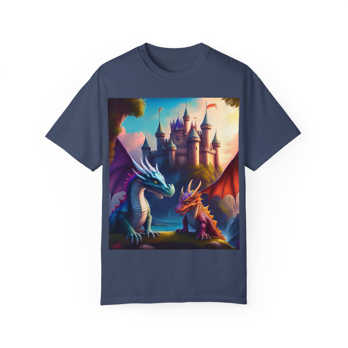 Fantasy Dragons Unisex Garment-Dyed T-Shirt - Perfect for Gamers & Fantasy Lovers