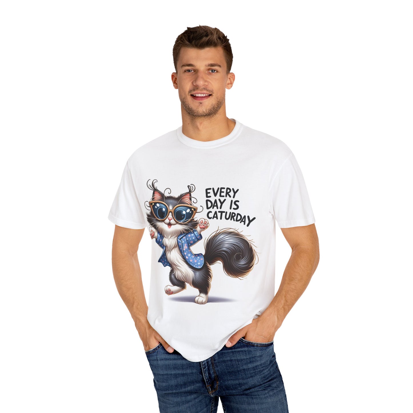 Cute Cat Graphic T-Shirt - 'Every Day is Caturday' Unisex Tee