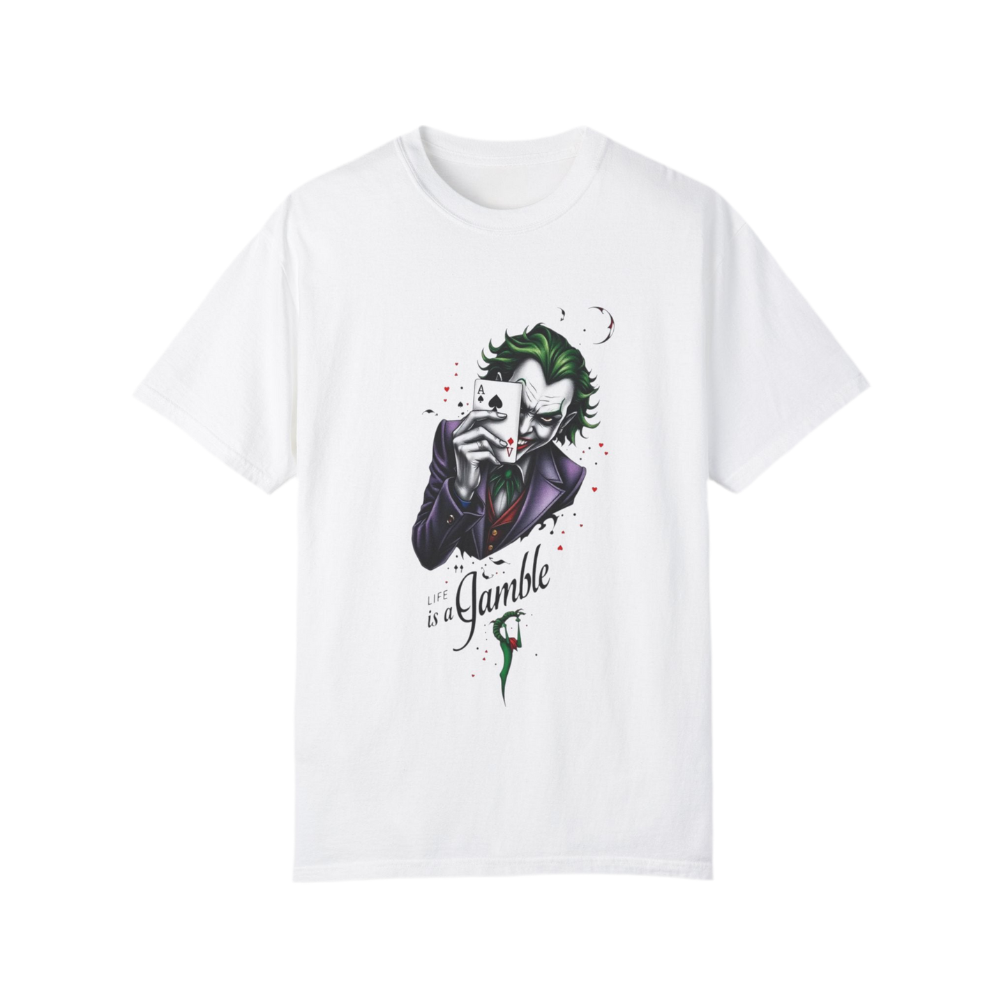 "Joker T-Shirt – Bold Graphic Tee for DC Comics & Supervillain Fans"