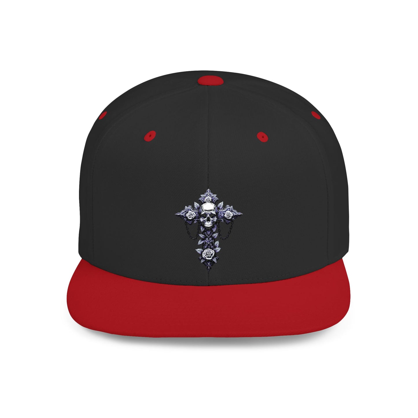 Stylish Flat Bill Snapback Hat with Unique Graphic Design