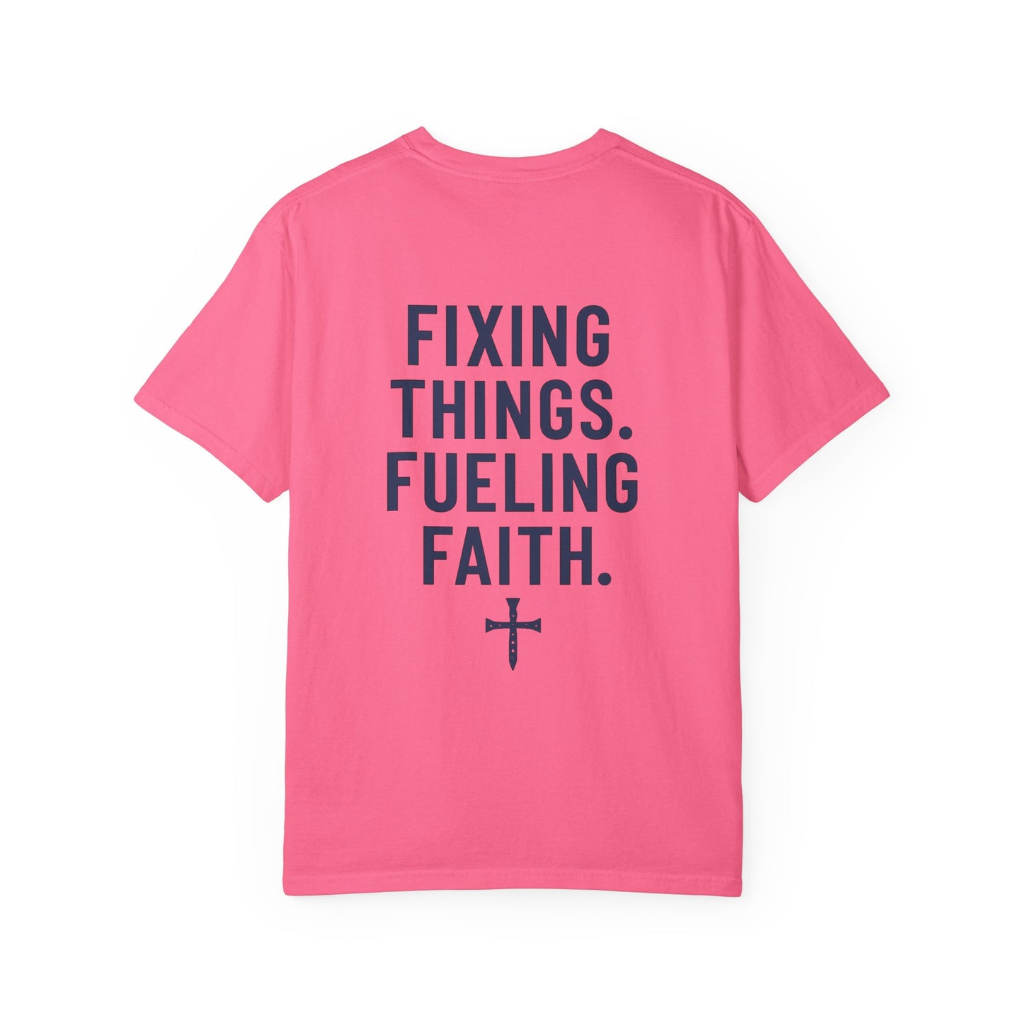 Faith-Inspired Unisex T-Shirt | Fixing Things Fueling Faith | Inspirational Gift for Believers | Casual Wear, Church Events, Everyday Style