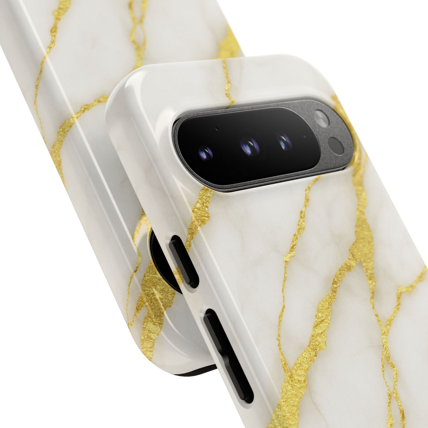 Luxury Marble Phone Case with Gold Accents