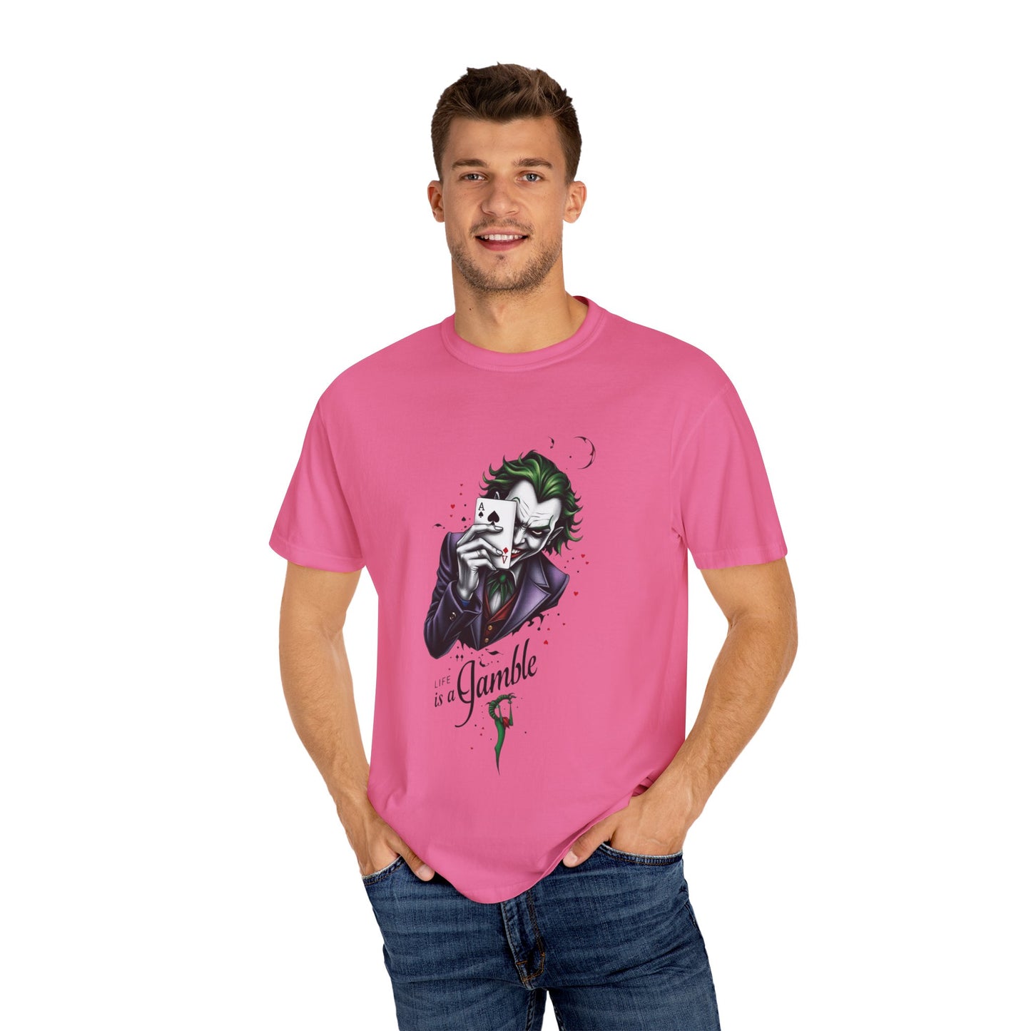 "Joker T-Shirt – Bold Graphic Tee for DC Comics & Supervillain Fans"