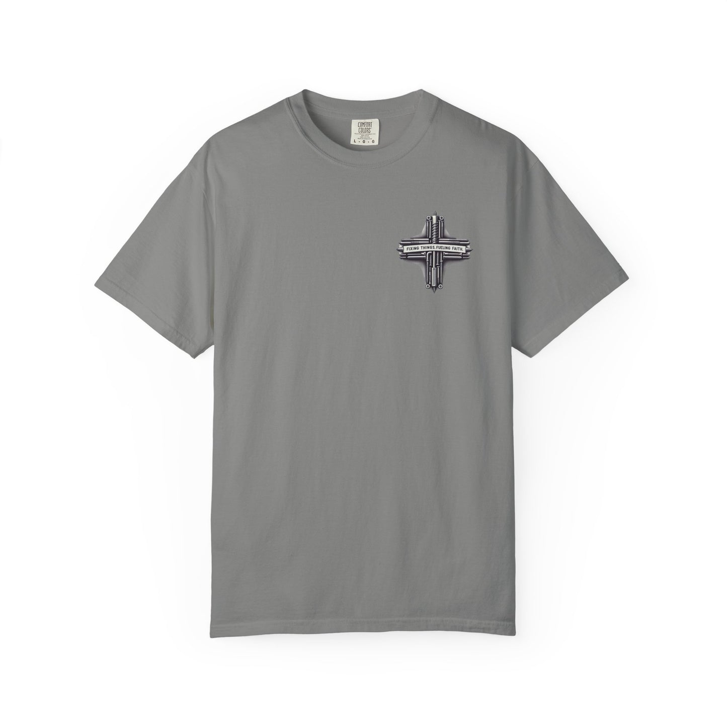 Faith-Inspired Unisex T-Shirt | Fixing Things Fueling Faith | Inspirational Gift for Believers | Casual Wear, Church Events, Everyday Style