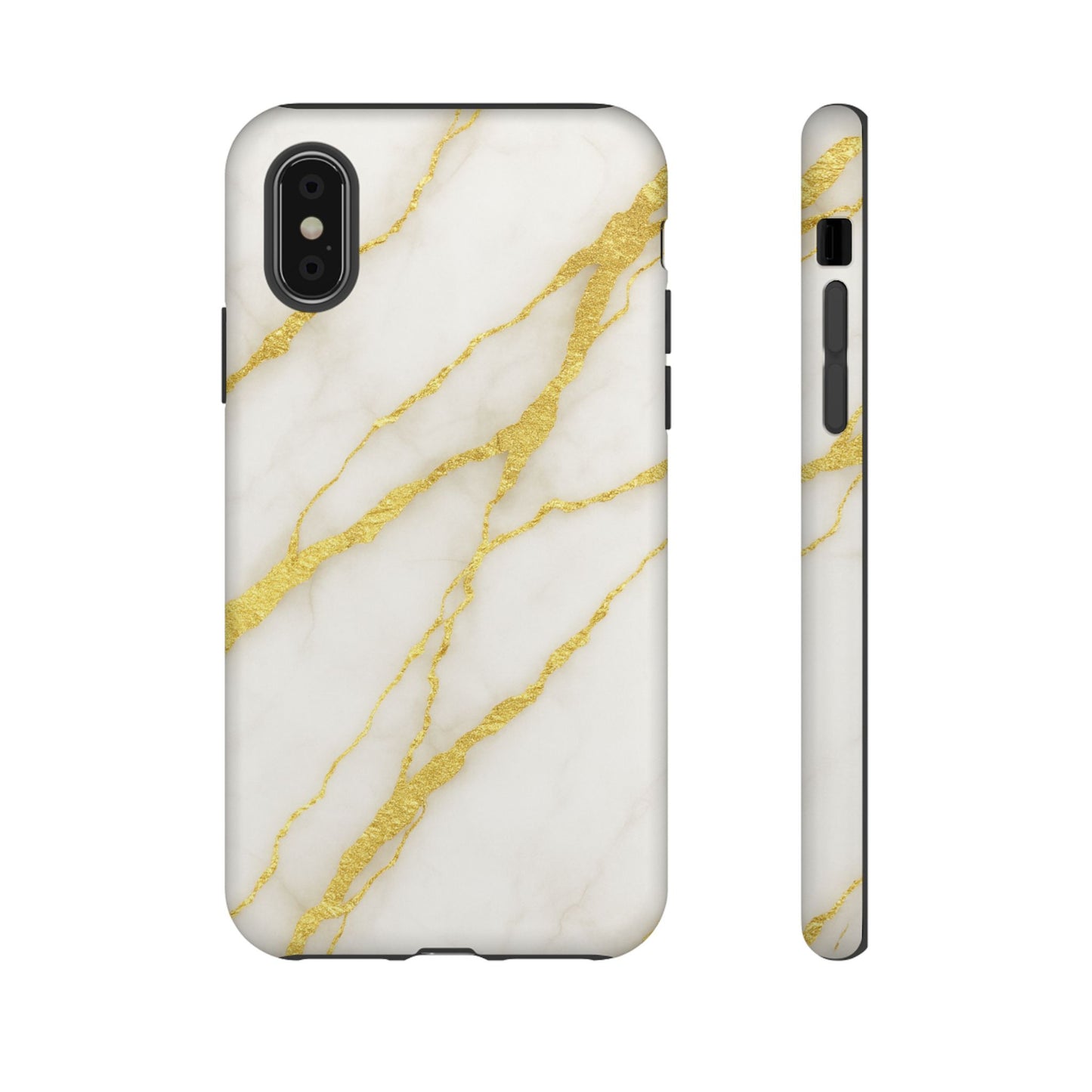 Luxury Marble Phone Case with Gold Accents