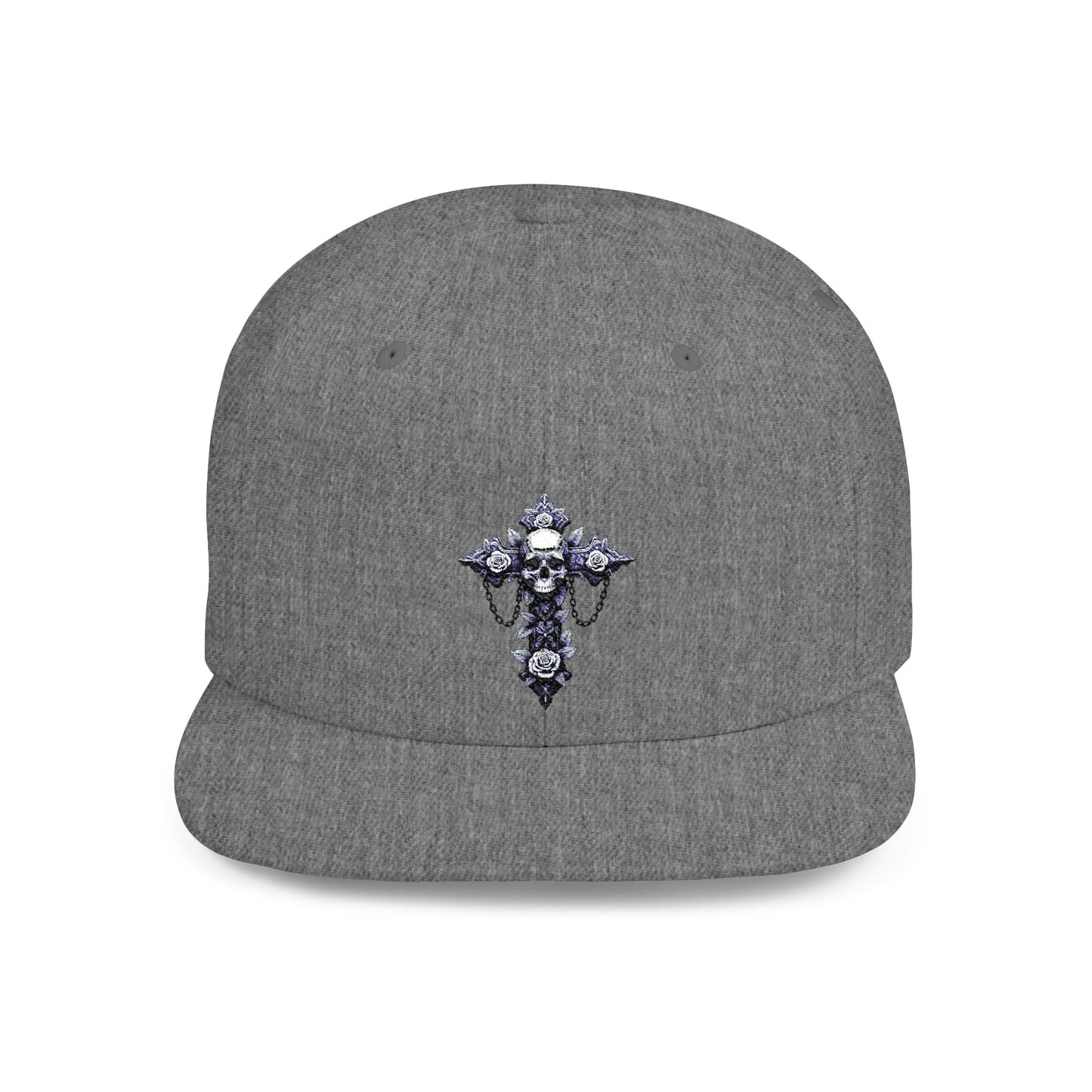 Stylish Flat Bill Snapback Hat with Unique Graphic Design