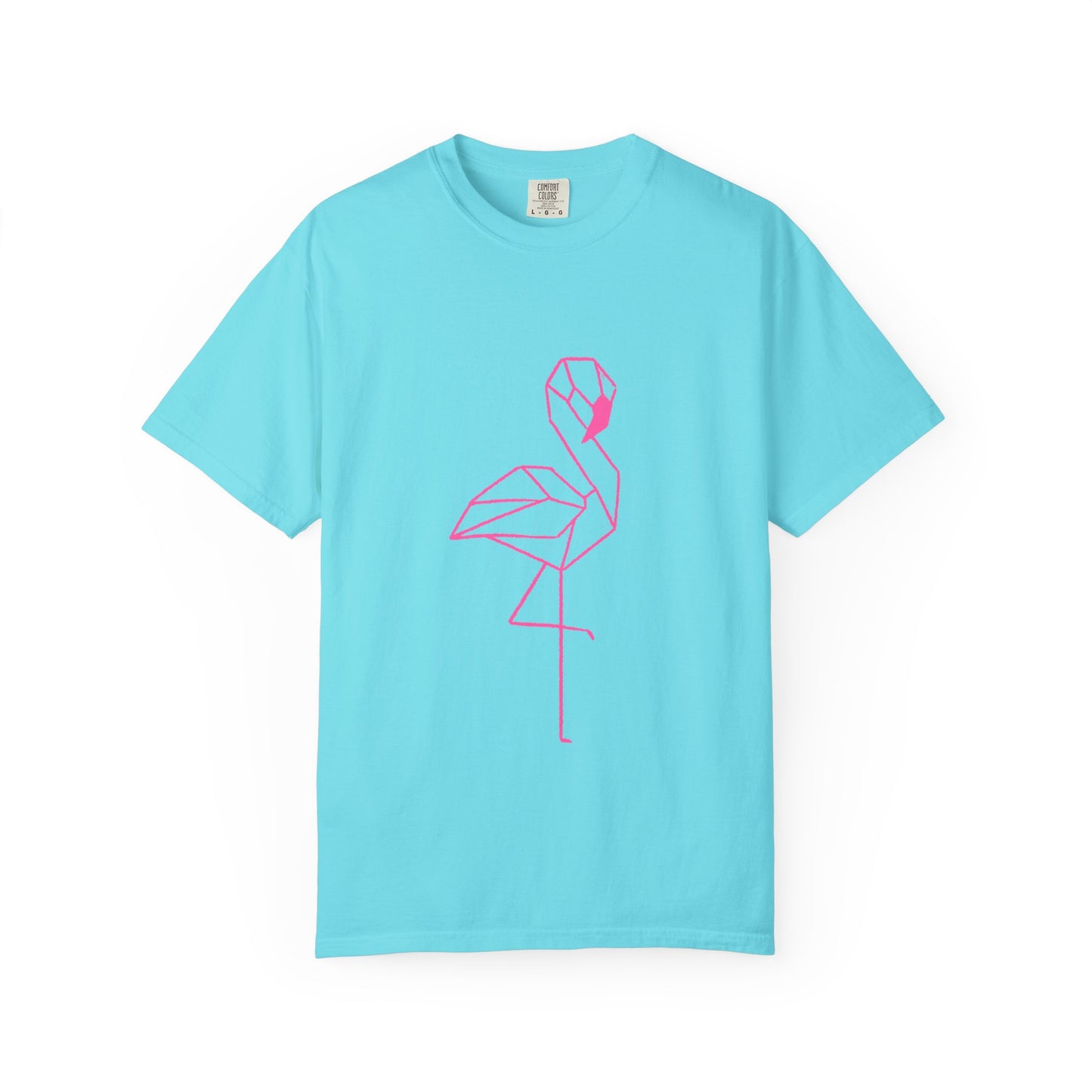 Geo Flamingo Unisex T-shirt | Summer Vibes Tee | Gift for Nature Lovers | Casual Wear for Every Occasion, Beach, Vacation, Friends Gathering