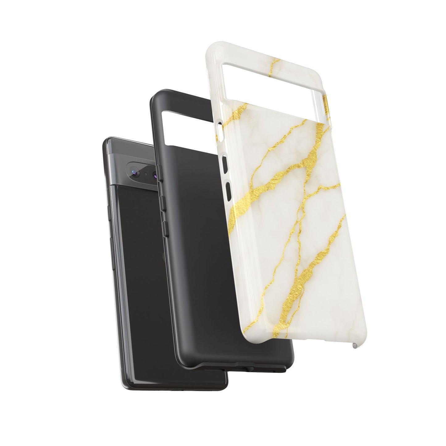 Luxury Marble Phone Case with Gold Accents