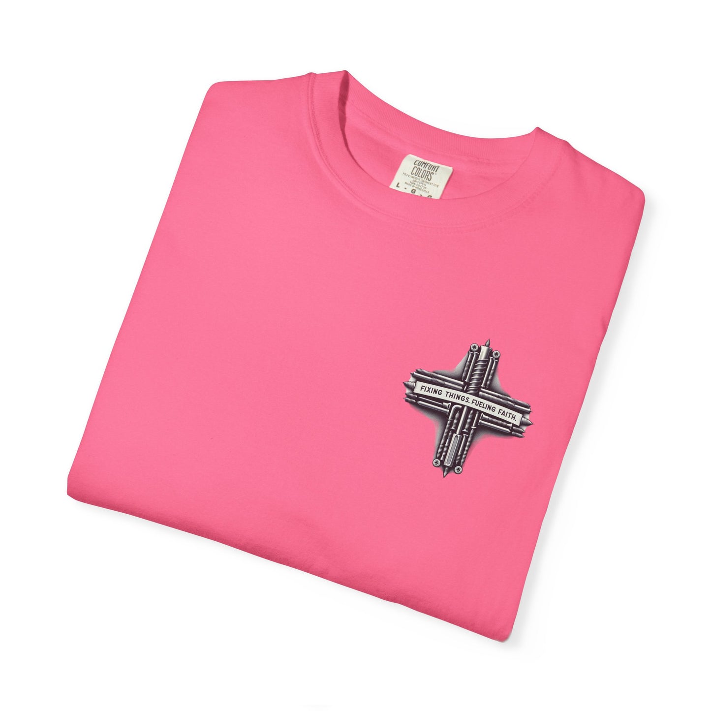 Faith-Inspired Unisex T-Shirt | Fixing Things Fueling Faith | Inspirational Gift for Believers | Casual Wear, Church Events, Everyday Style