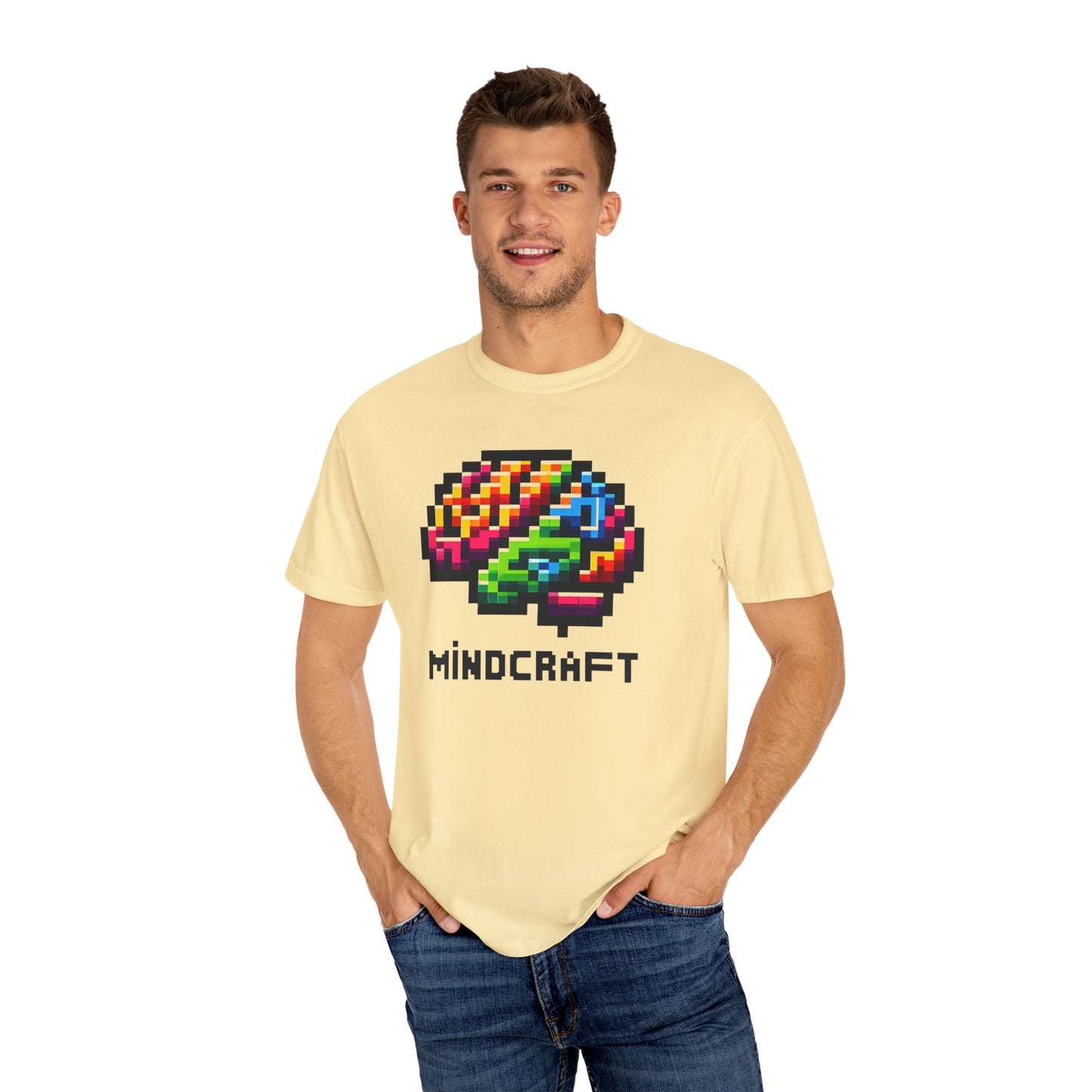 Mindcraft Unisex Gamer T-Shirt – Colorful Brain Design for Creative Minds
