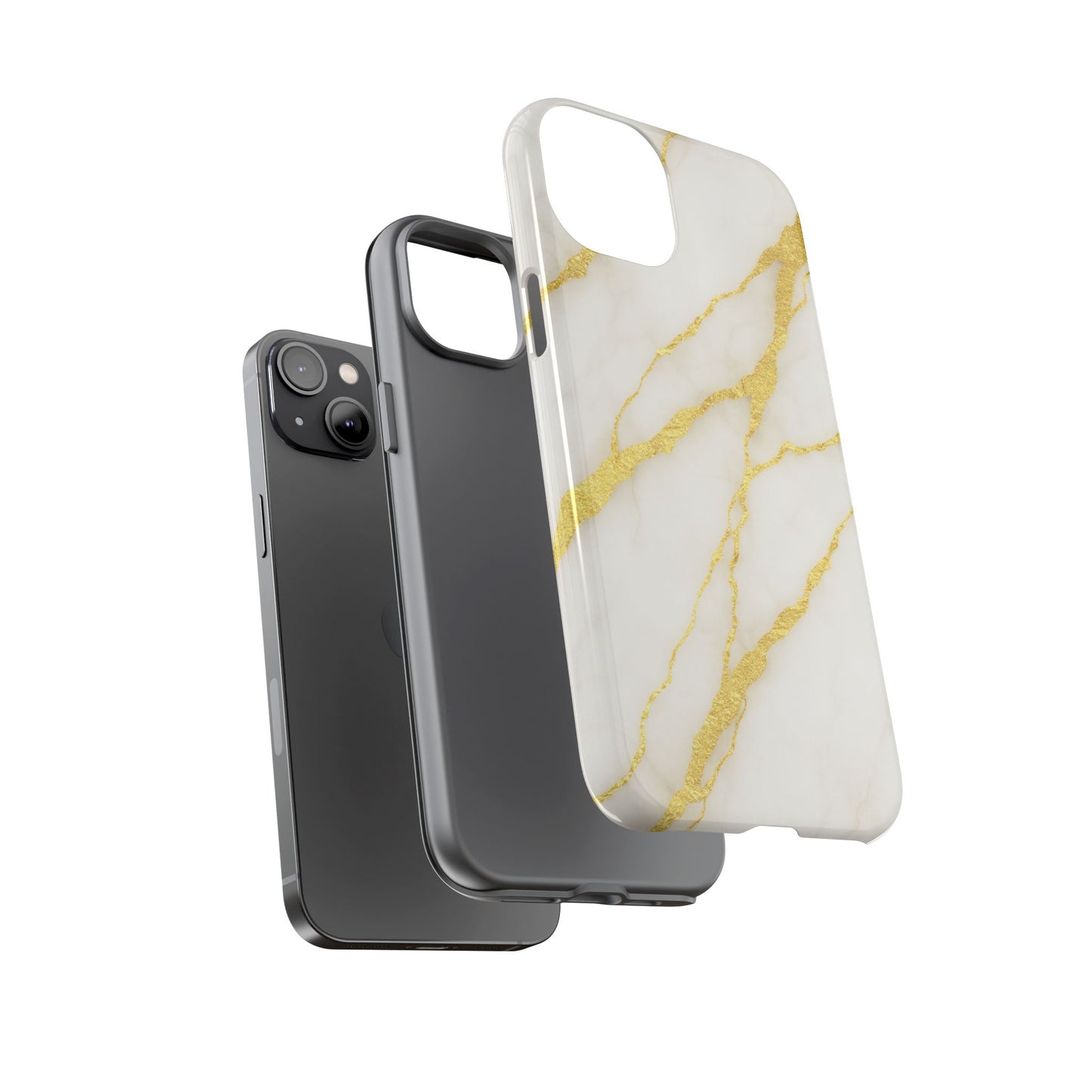 Luxury Marble Phone Case with Gold Accents