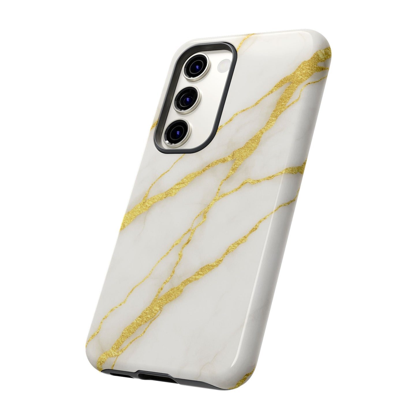 Luxury Marble Phone Case with Gold Accents