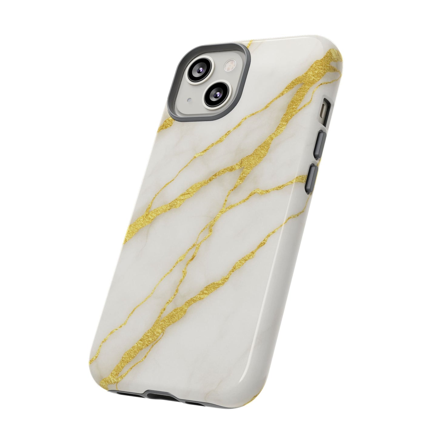 Luxury Marble Phone Case with Gold Accents