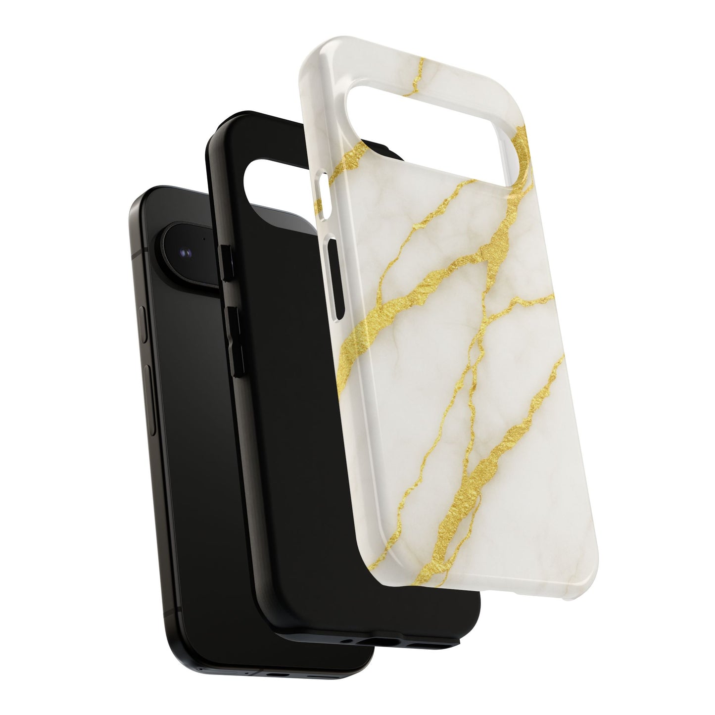 Luxury Marble Phone Case with Gold Accents