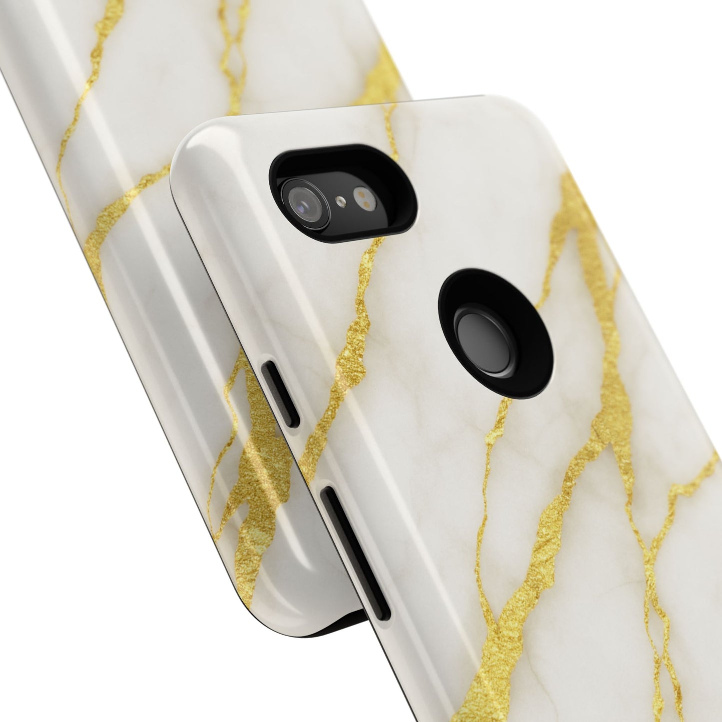 Luxury Marble Phone Case with Gold Accents