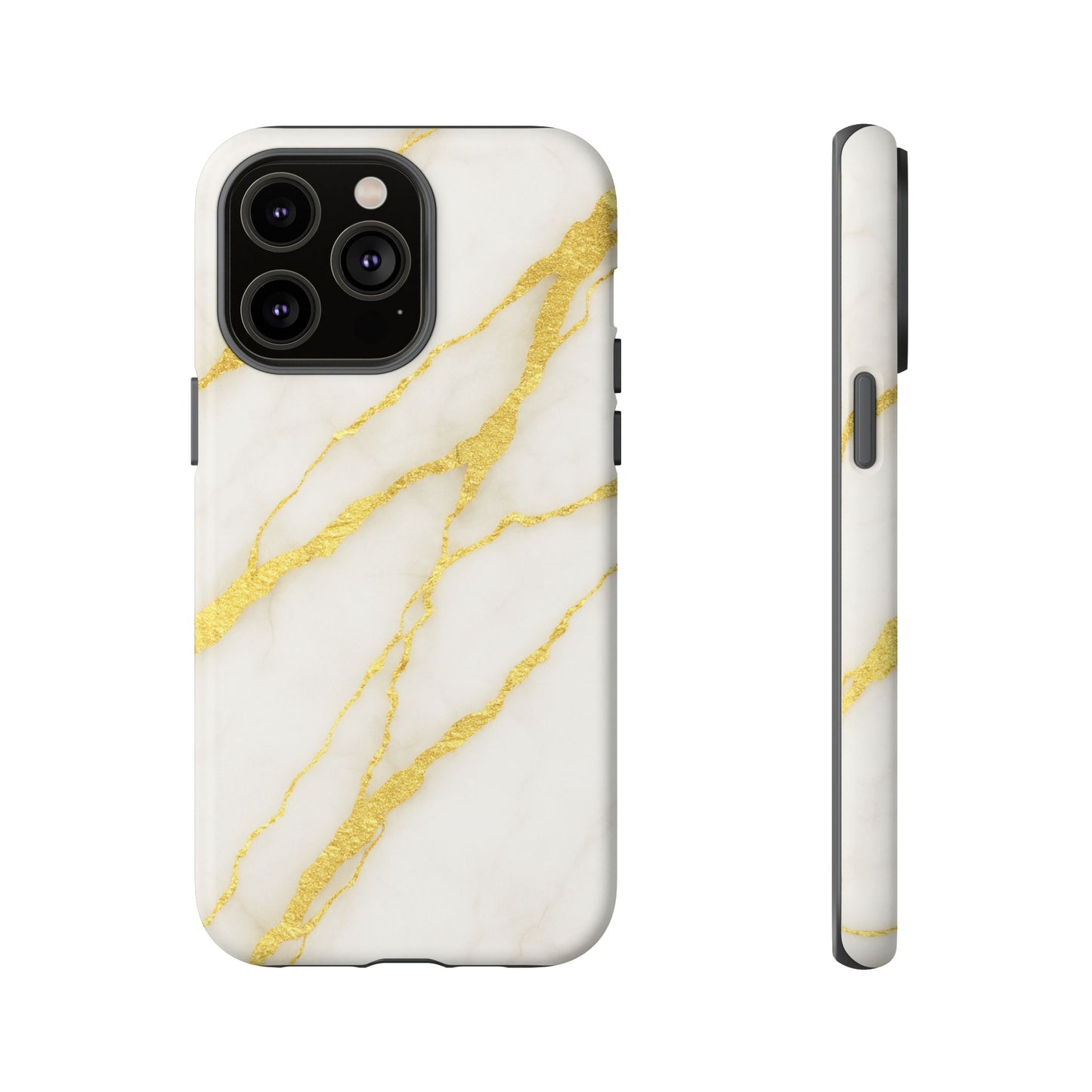 Luxury Marble Phone Case with Gold Accents