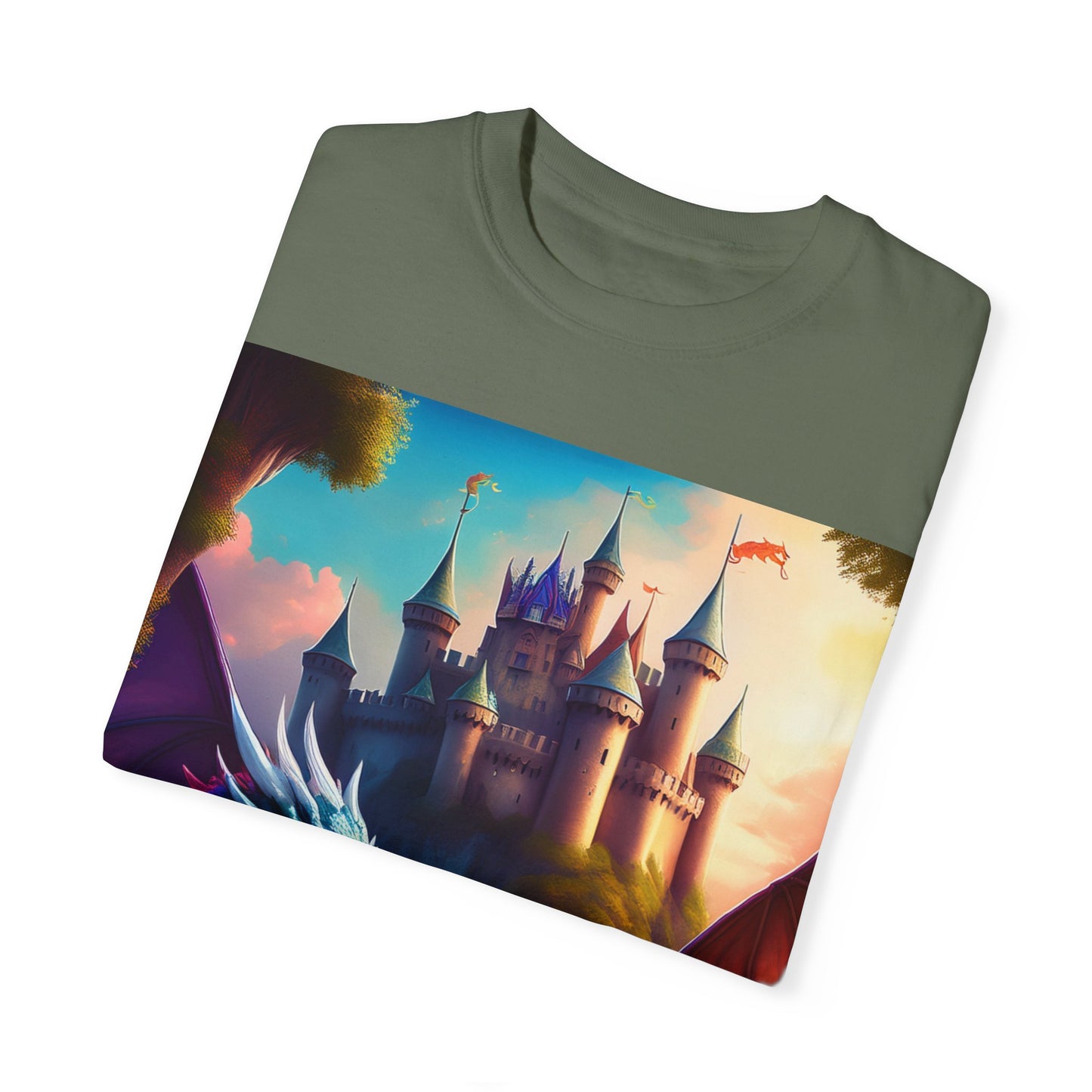 Fantasy Dragons Unisex Garment-Dyed T-Shirt - Perfect for Gamers & Fantasy Lovers