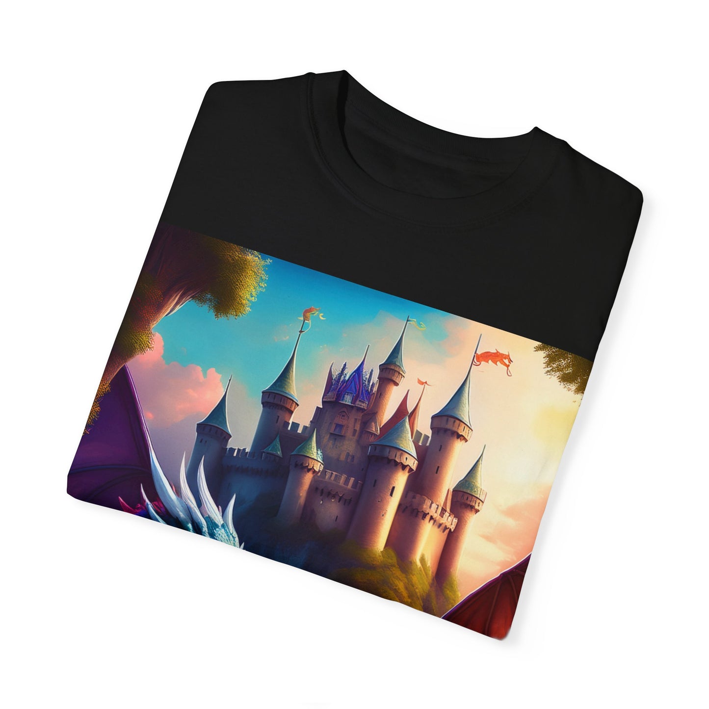 Fantasy Dragons Unisex Garment-Dyed T-Shirt - Perfect for Gamers & Fantasy Lovers