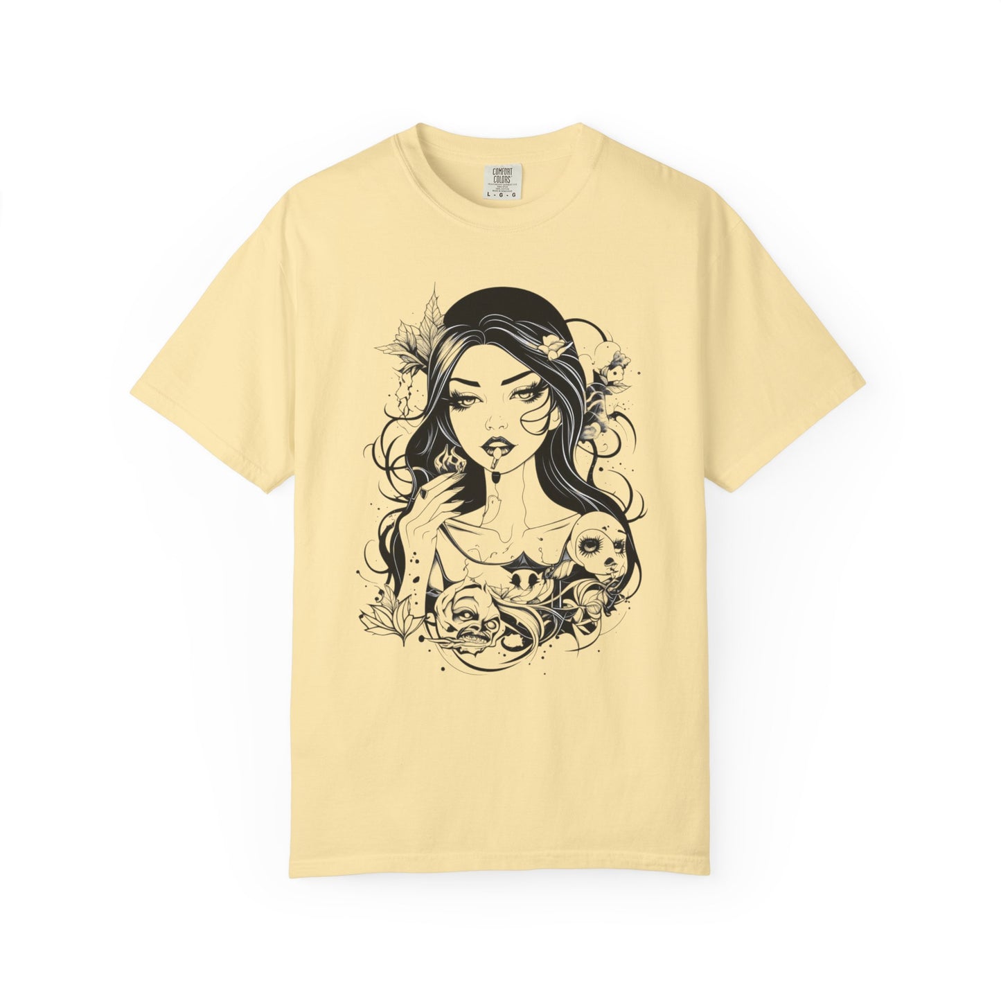 Edgy Graphic T-Shirt, Vintage Style, Boho Chic Art, Unique Gift for Her, Festival Fashion, Summer Vibes, Casual Wear