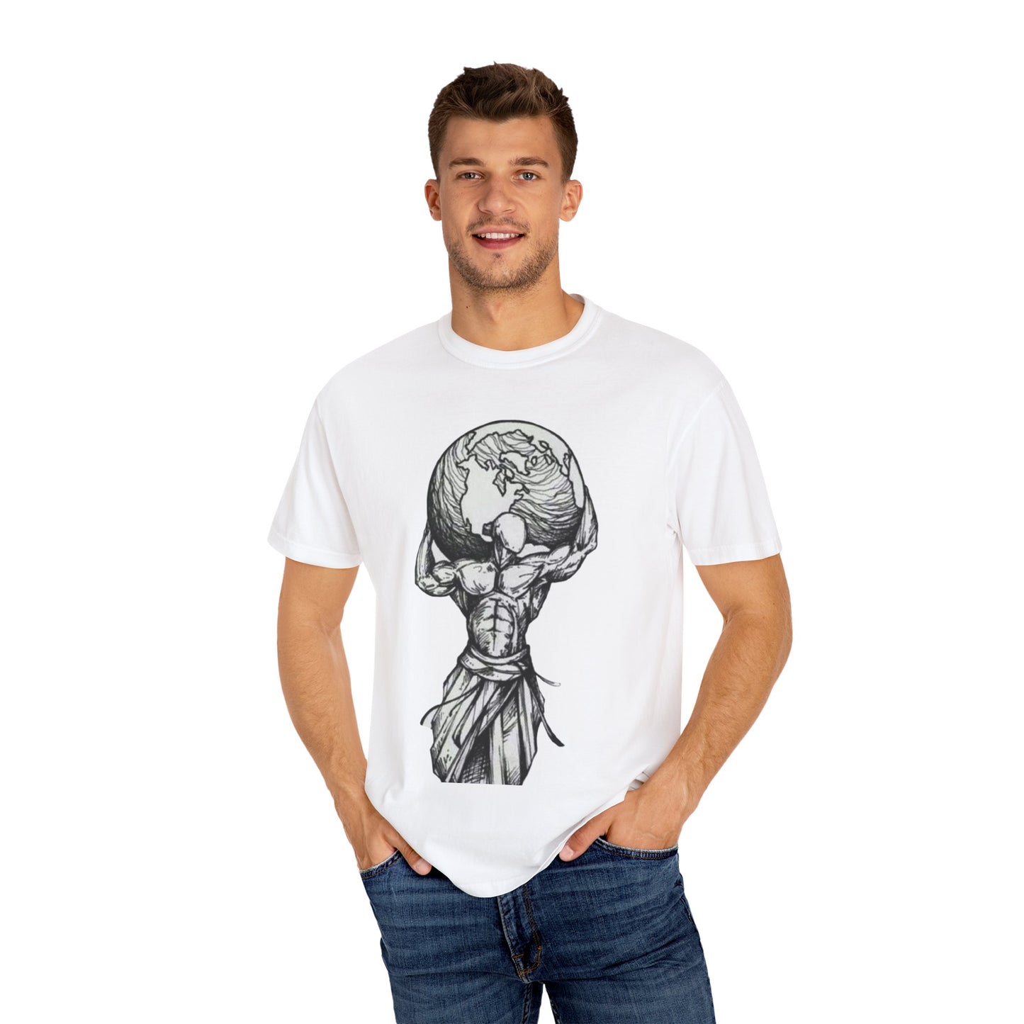 Atlas Earth Graphic Unisex T-Shirt - Comfortable Casual Wear for Nature Lovers