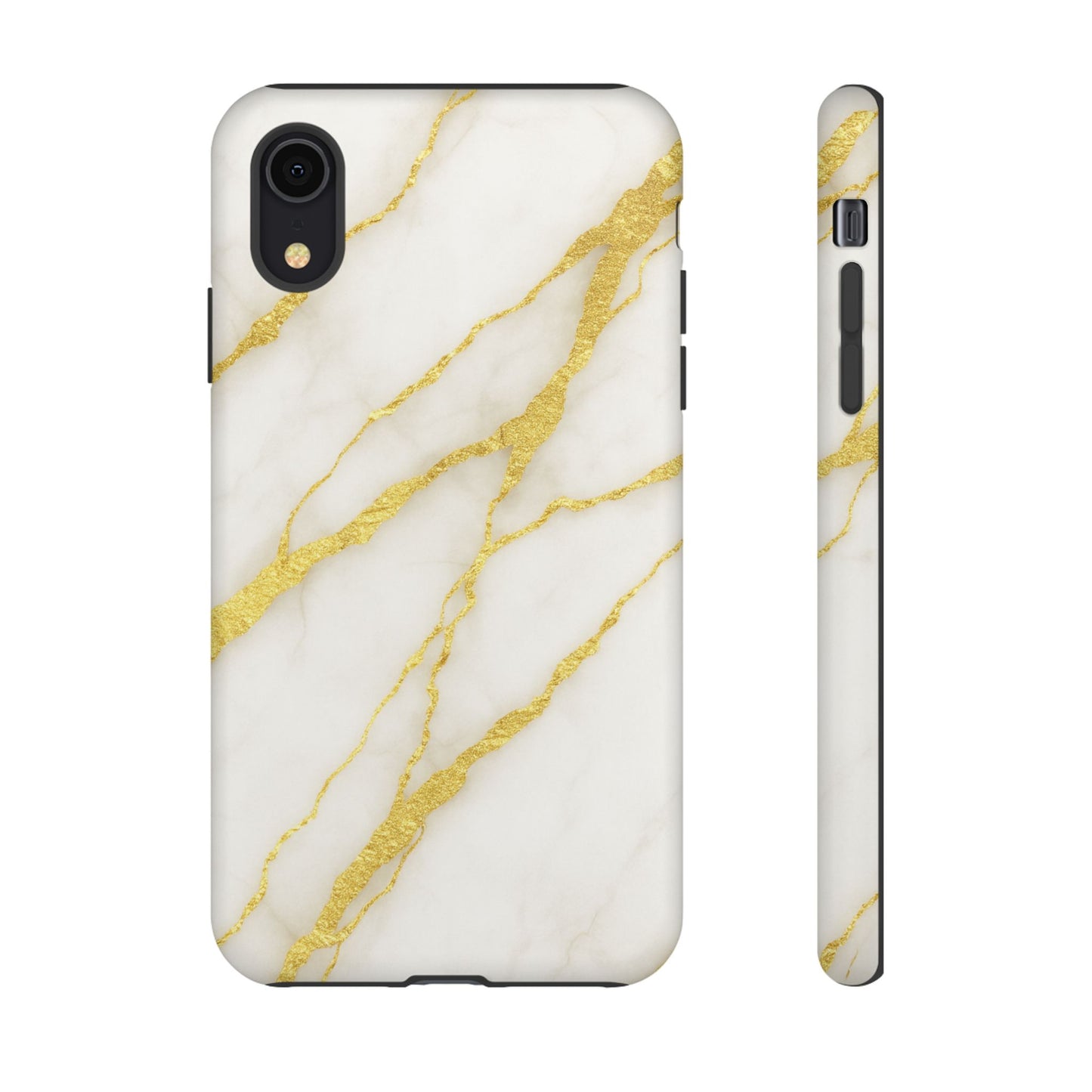 Luxury Marble Phone Case with Gold Accents