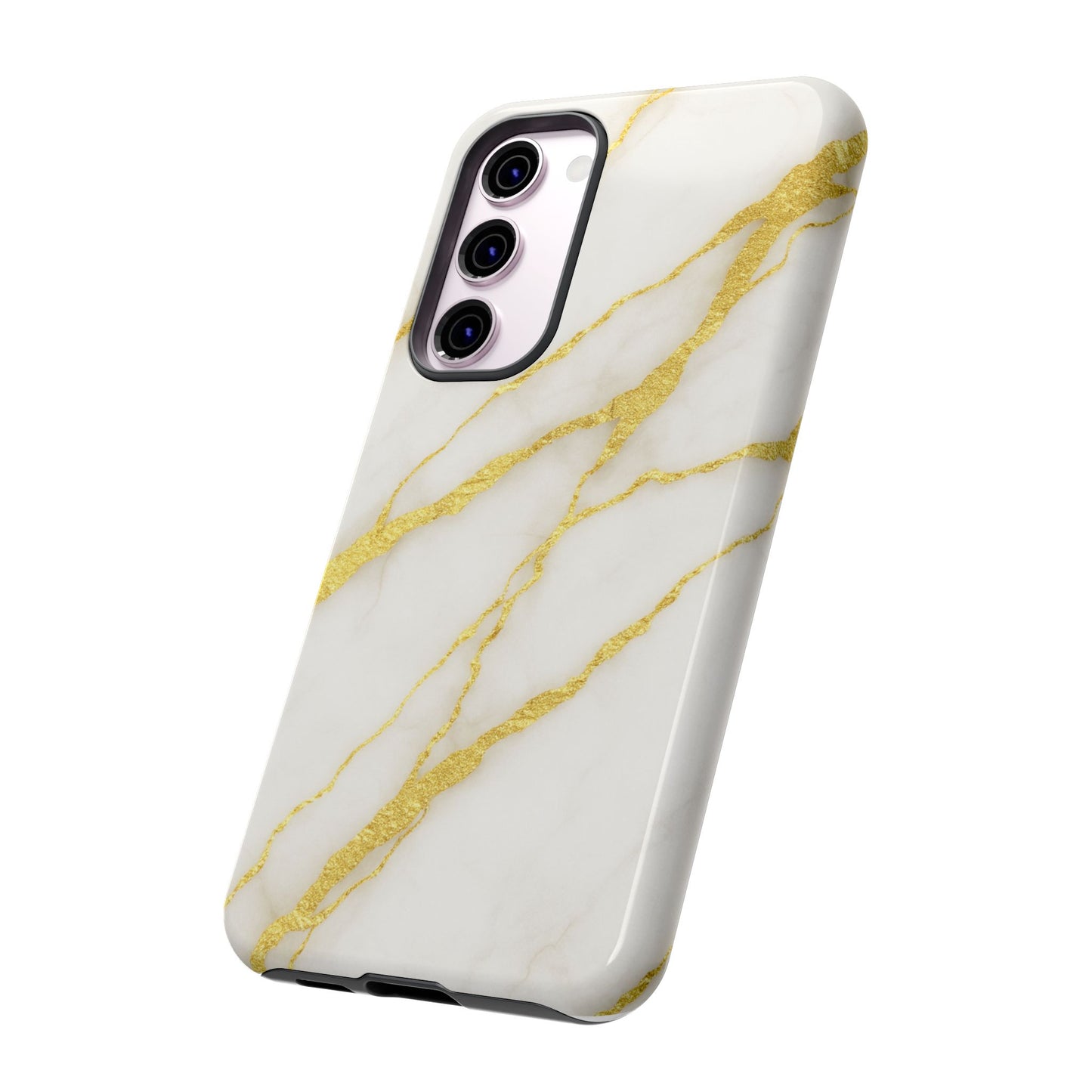 Luxury Marble Phone Case with Gold Accents