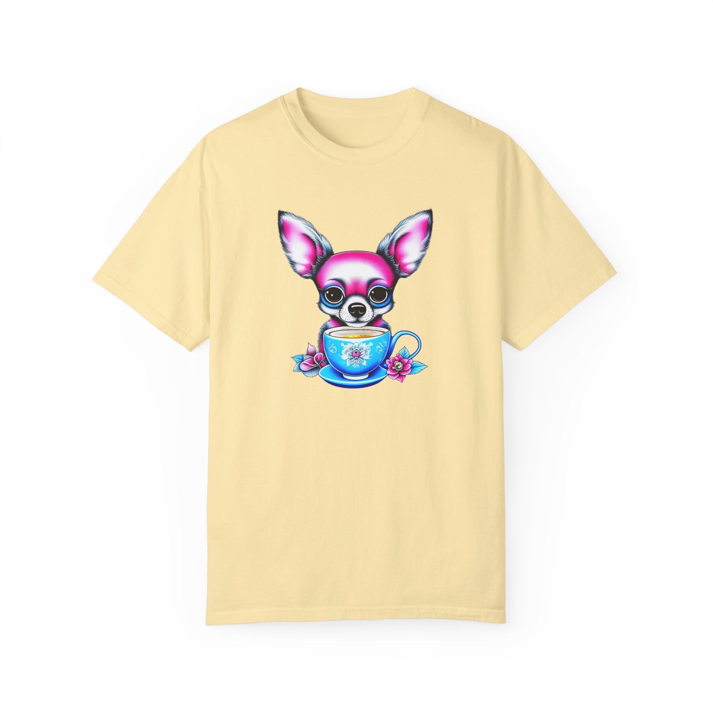 Cute Chihuahua Tea Party Unisex Garment-Dyed T-Shirt