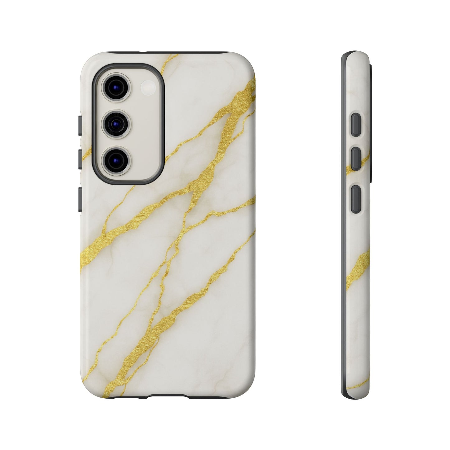 Luxury Marble Phone Case with Gold Accents
