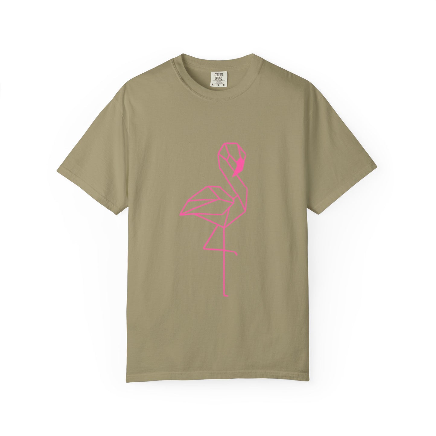Geo Flamingo Unisex T-shirt | Summer Vibes Tee | Gift for Nature Lovers | Casual Wear for Every Occasion, Beach, Vacation, Friends Gathering