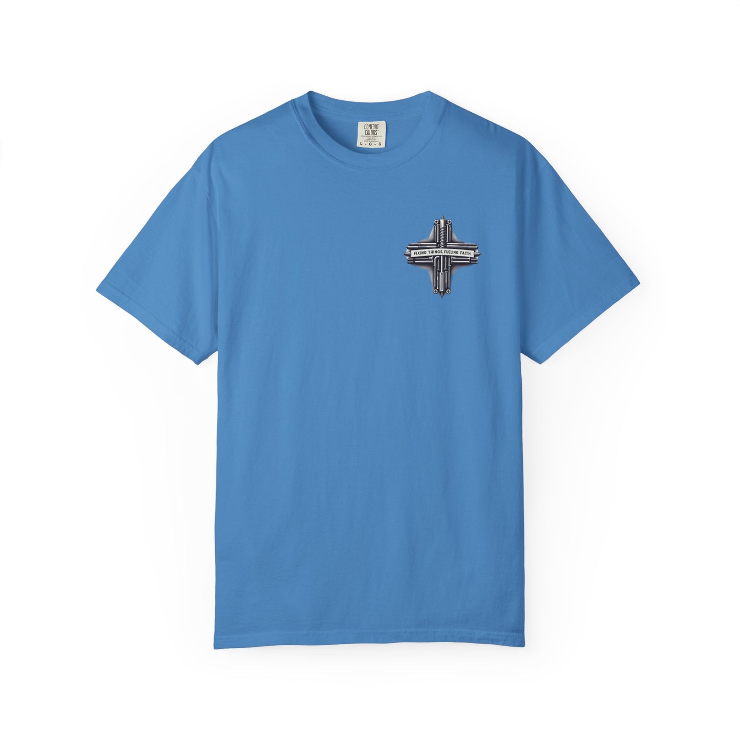 Faith-Inspired Unisex T-Shirt | Fixing Things Fueling Faith | Inspirational Gift for Believers | Casual Wear, Church Events, Everyday Style
