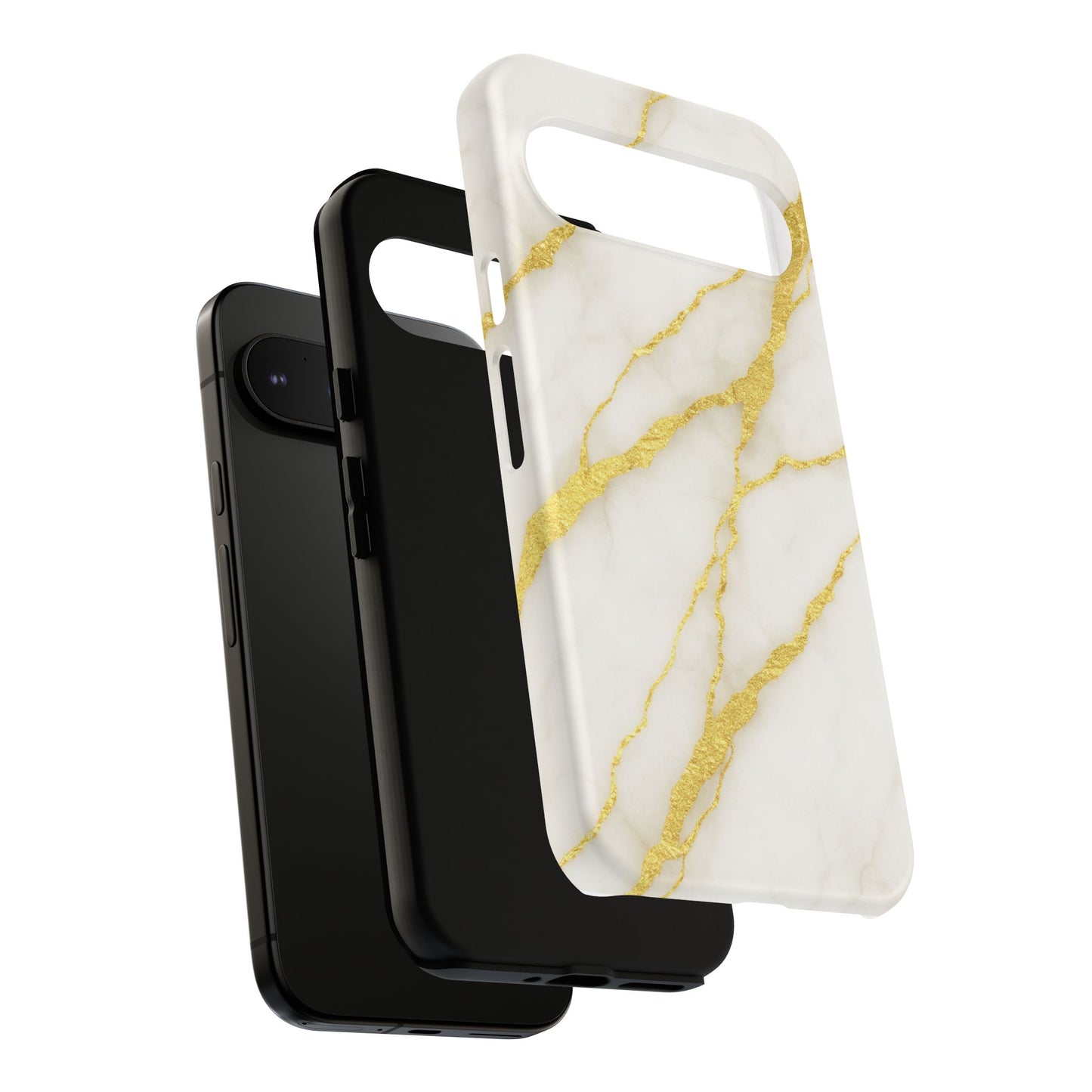 Luxury Marble Phone Case with Gold Accents
