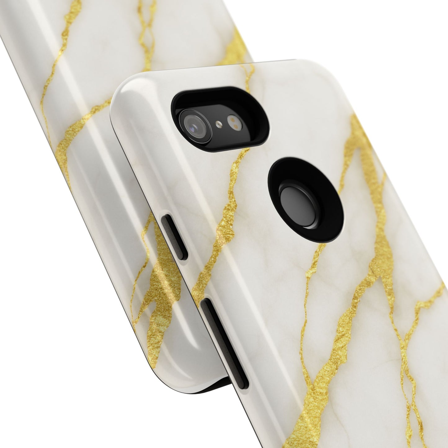 Luxury Marble Phone Case with Gold Accents