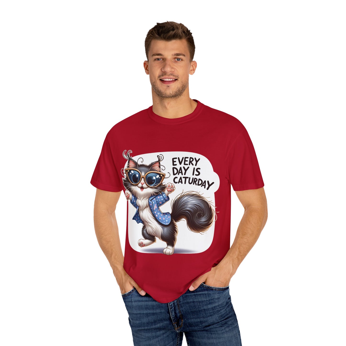 Cute Cat Graphic T-Shirt - 'Every Day is Caturday' Unisex Tee