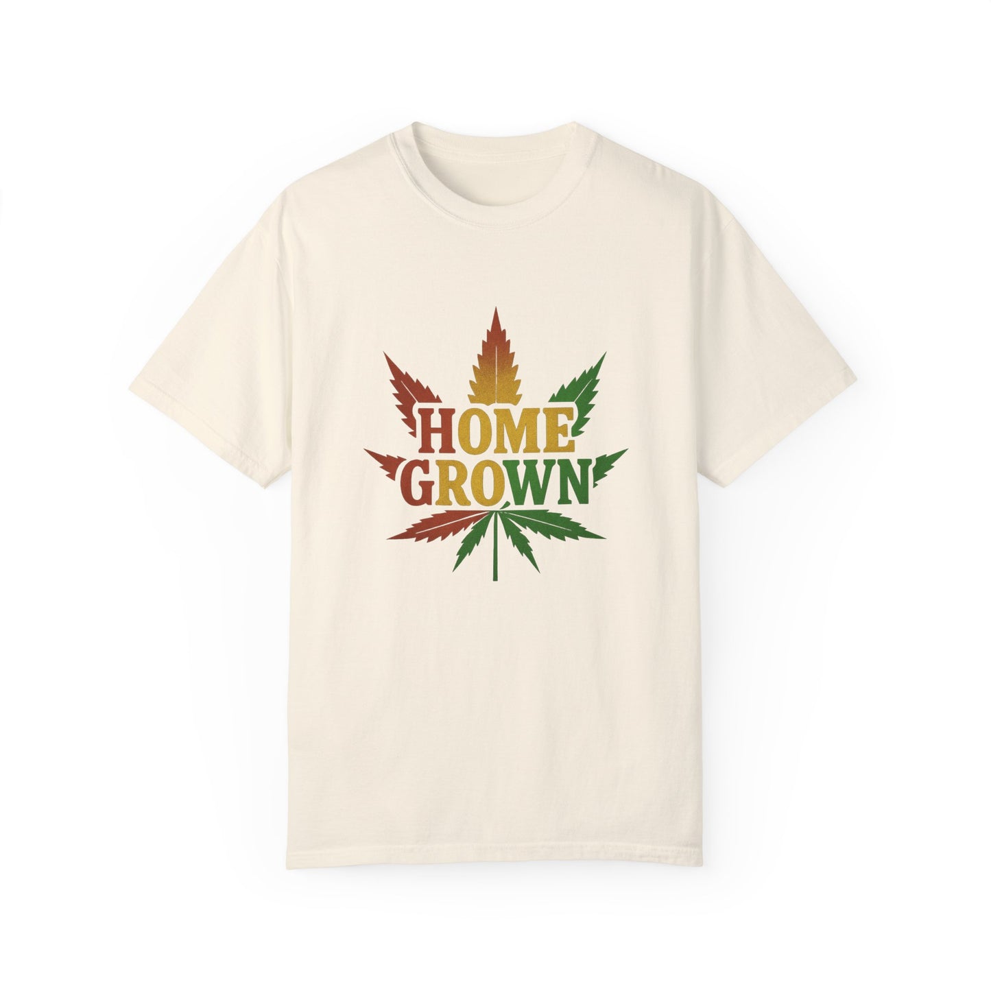 Home Grown Cannabis T-Shirt | Unisex Garment-Dyed Tee for Music Festivals & Relaxed Days