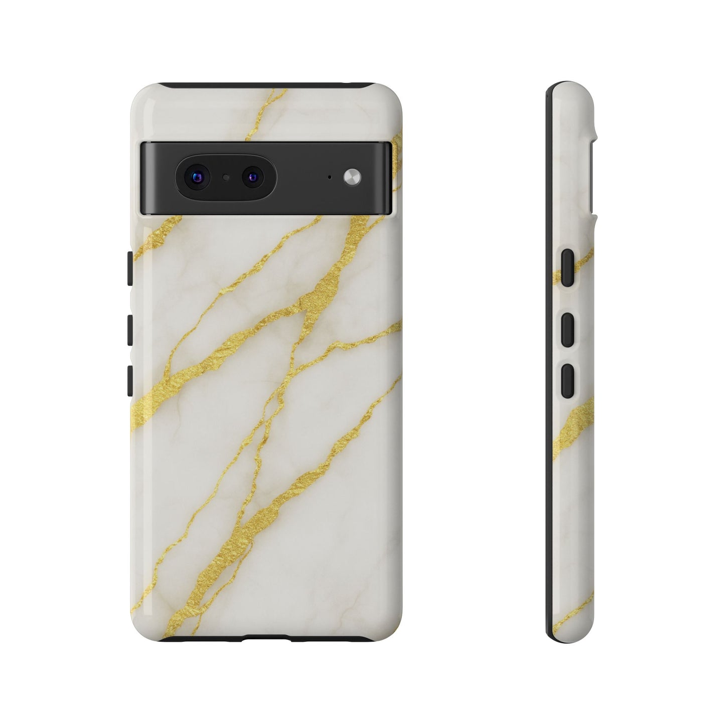 Luxury Marble Phone Case with Gold Accents