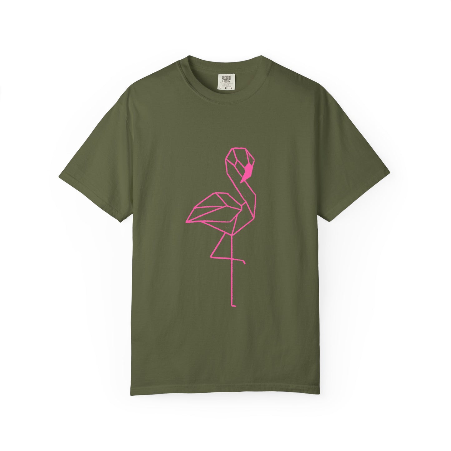Geo Flamingo Unisex T-shirt | Summer Vibes Tee | Gift for Nature Lovers | Casual Wear for Every Occasion, Beach, Vacation, Friends Gathering