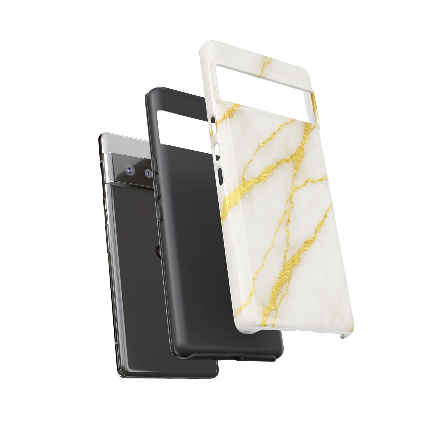 Luxury Marble Phone Case with Gold Accents
