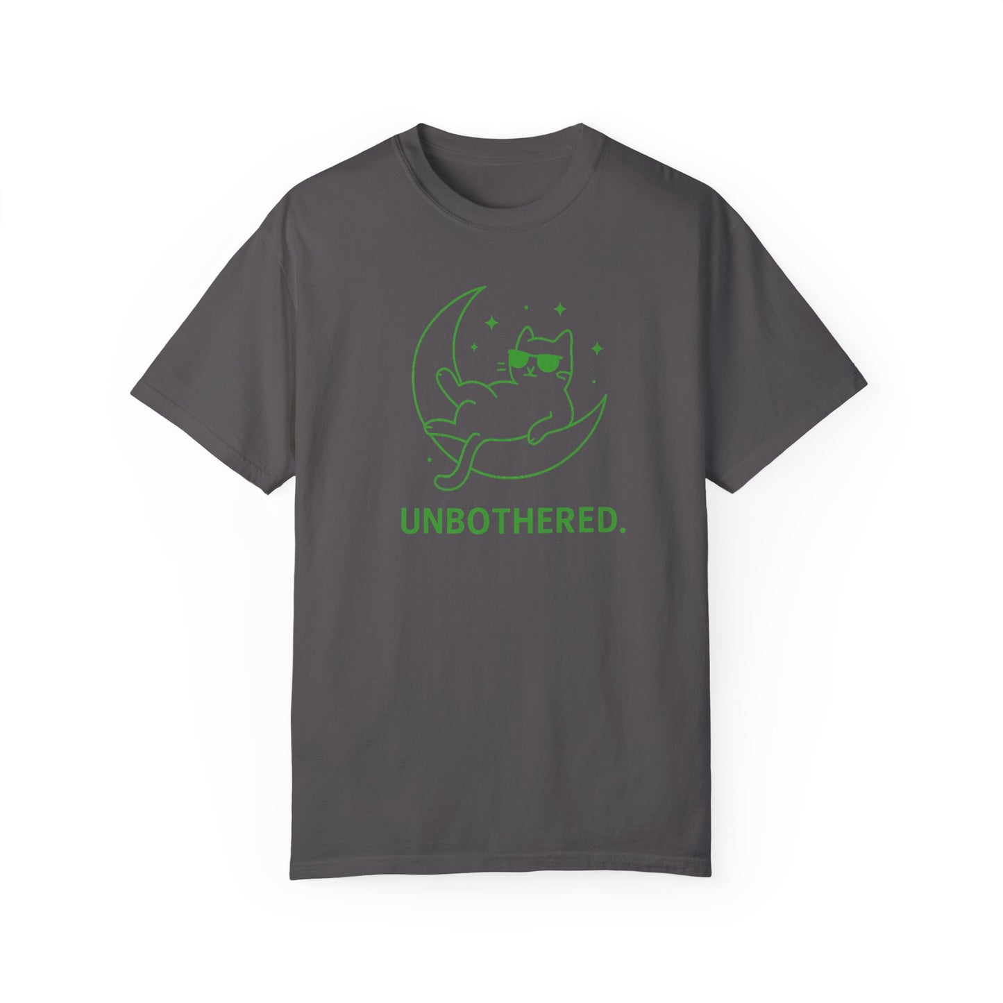 Unisex Garment-Dyed T-shirt - 'Unbothered' Cat Design