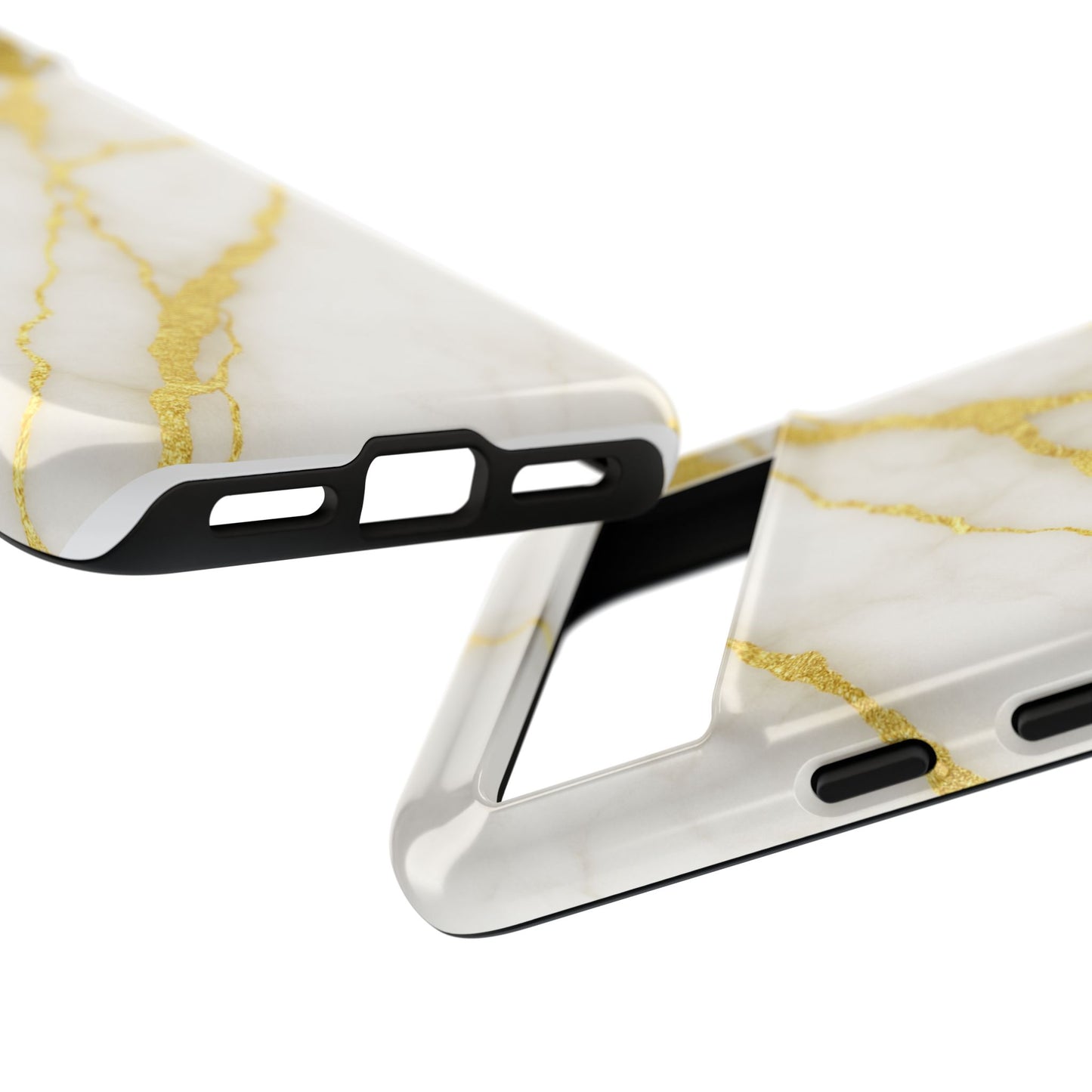 Luxury Marble Phone Case with Gold Accents
