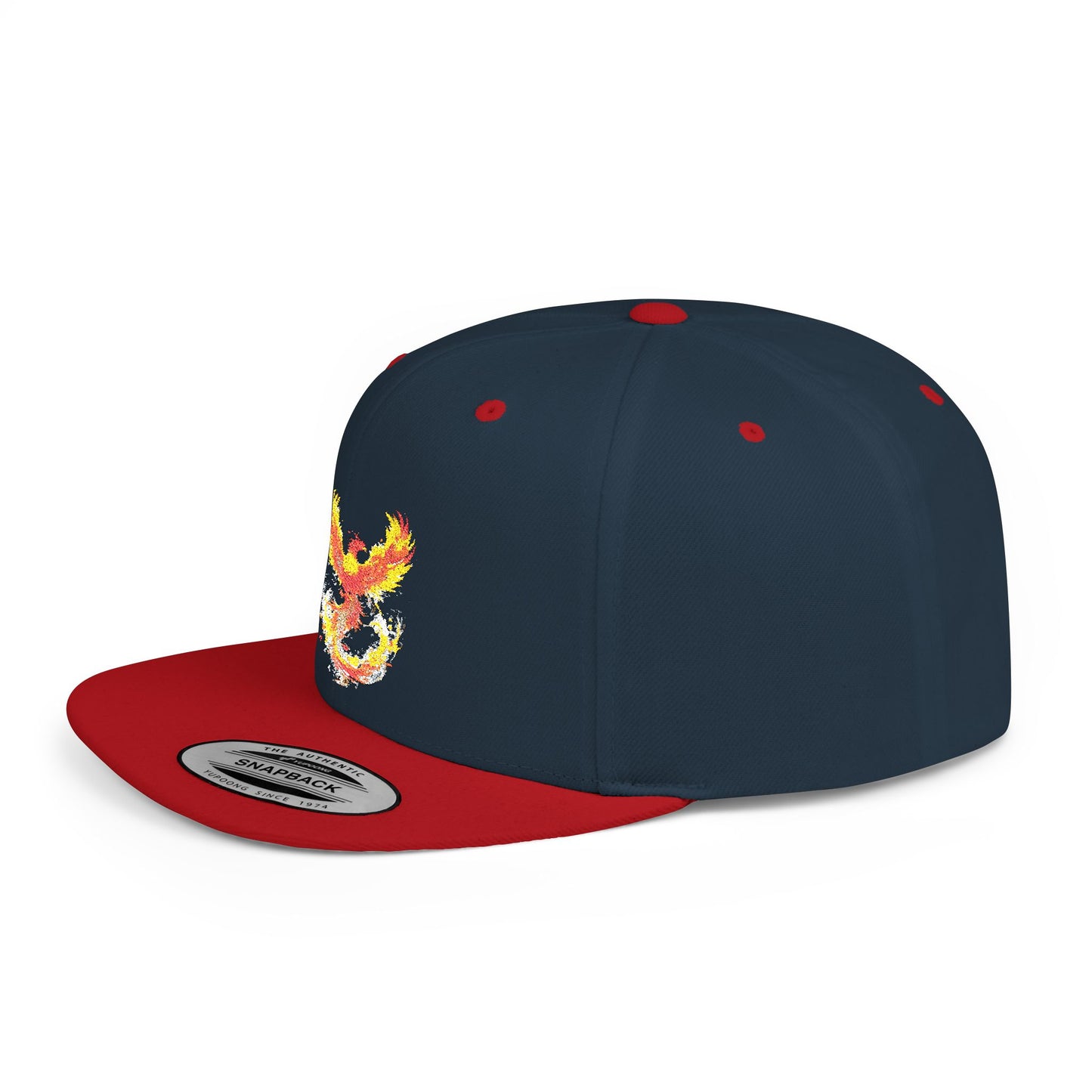 Phoenix Fire Flat Bill Snapback Hat - Stylish & Bold Cap for Trendsetters