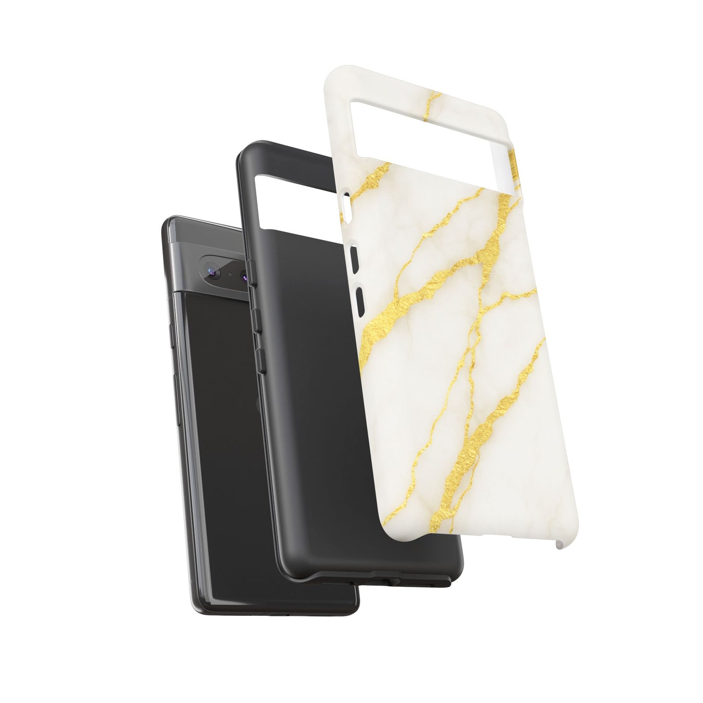 Luxury Marble Phone Case with Gold Accents