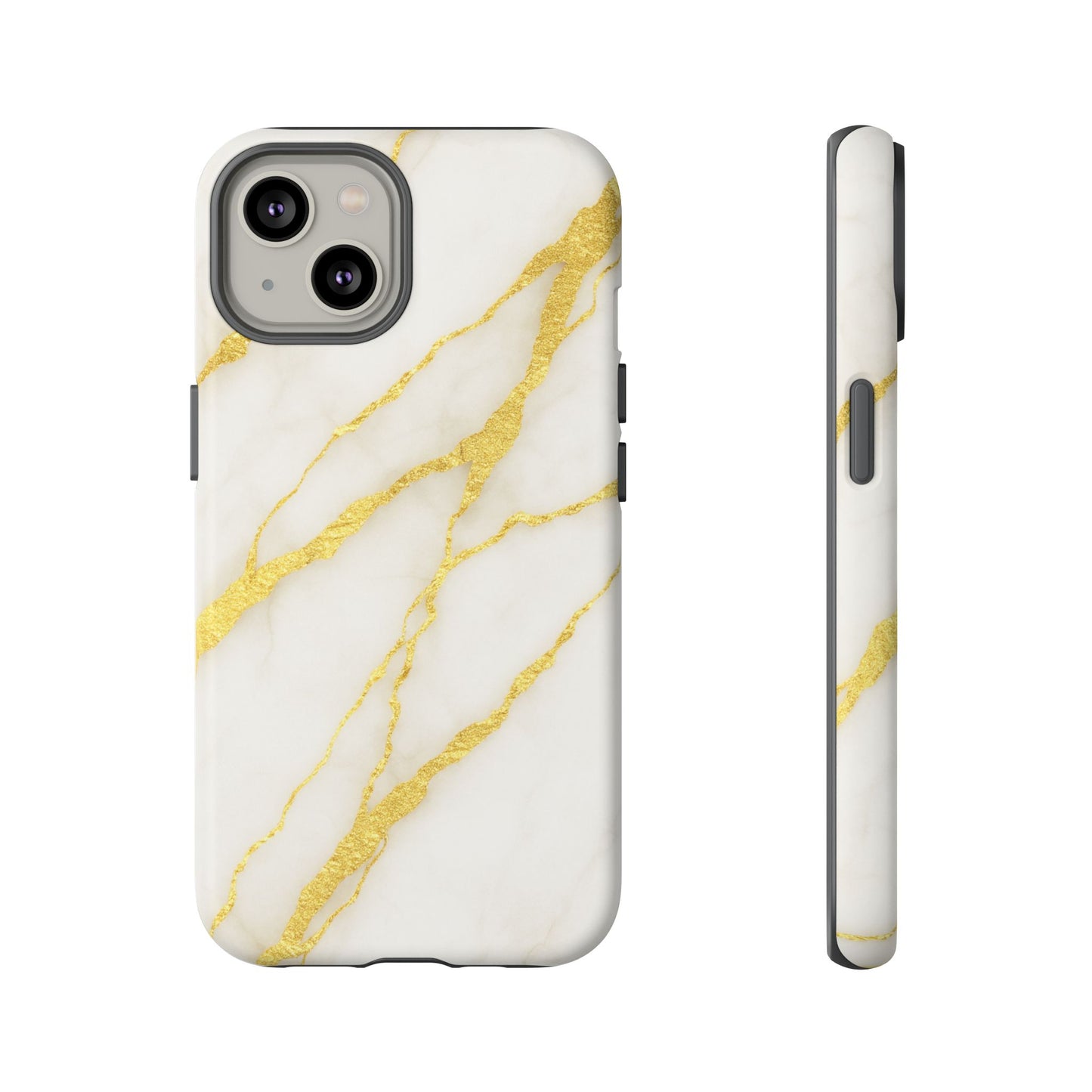 Luxury Marble Phone Case with Gold Accents