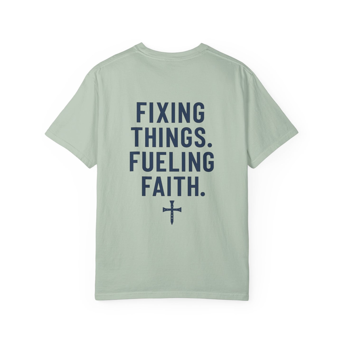 Faith-Inspired Unisex T-Shirt | Fixing Things Fueling Faith | Inspirational Gift for Believers | Casual Wear, Church Events, Everyday Style