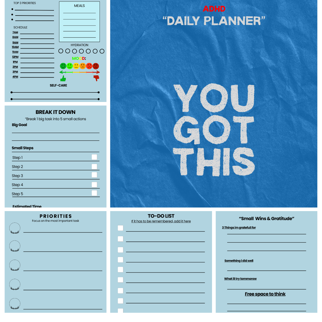 ADHD Printable Planner – Focus & Organize Your Day