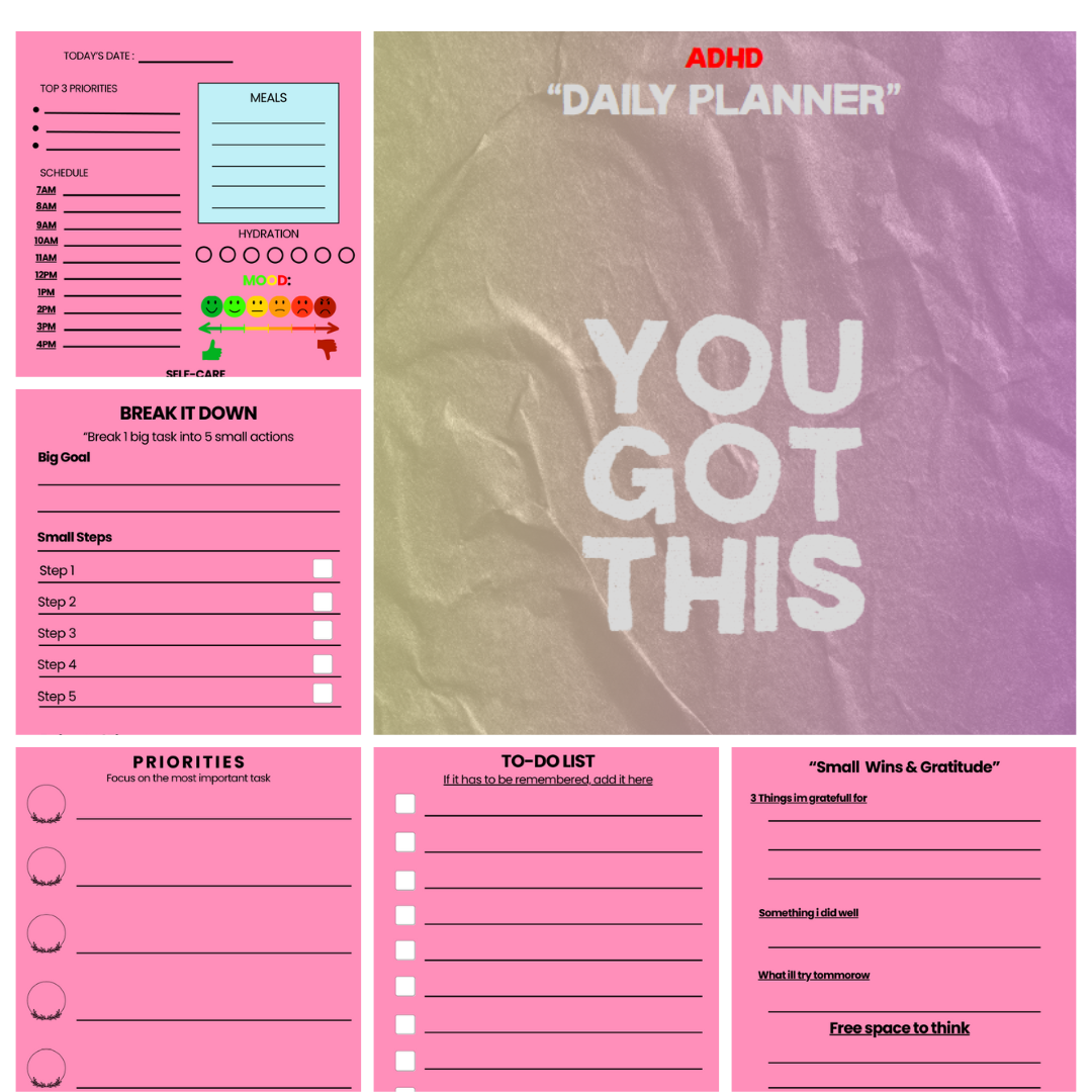 ADHD Printable Planner – Focus & Organize Your Day