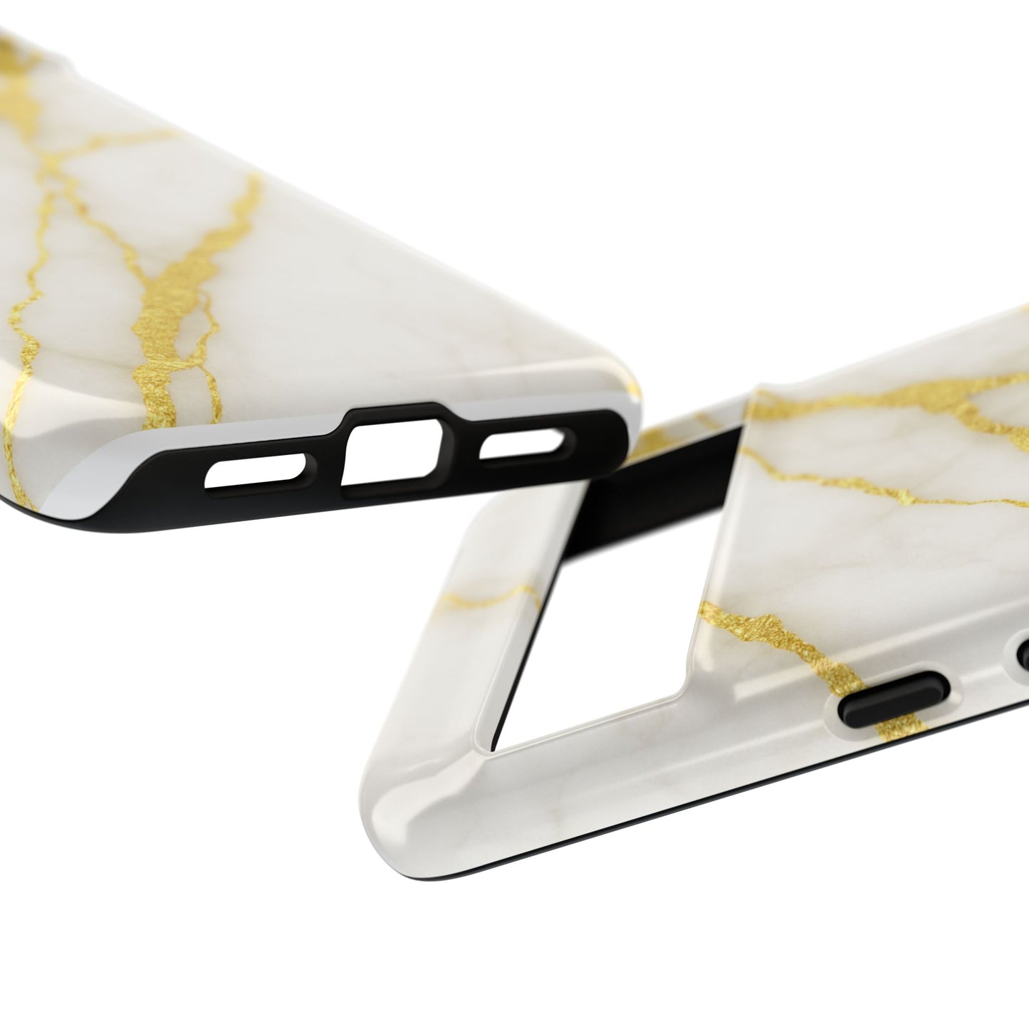 Luxury Marble Phone Case with Gold Accents