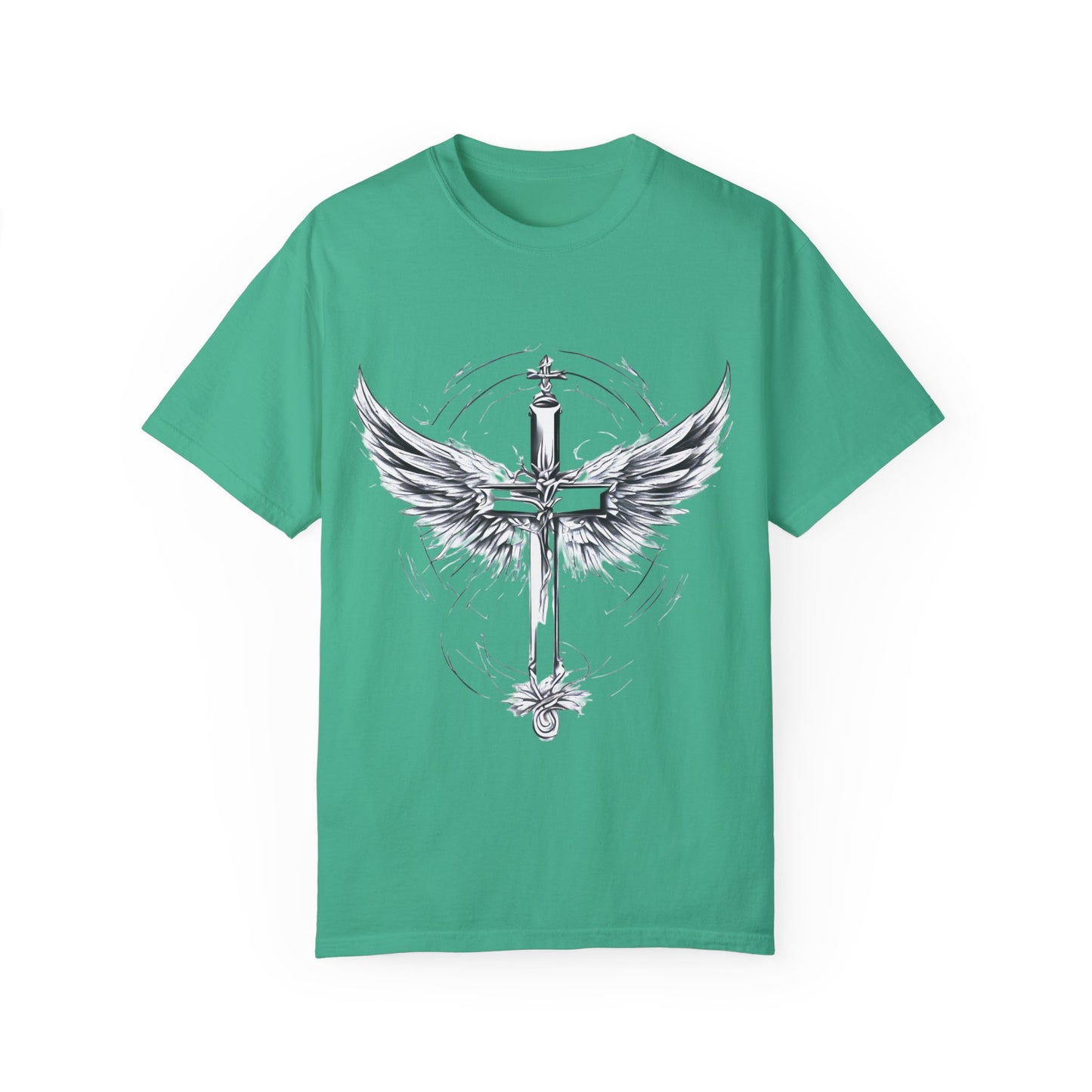 Heavenly Wings Unisex T-Shirt - Angelic Sword Design