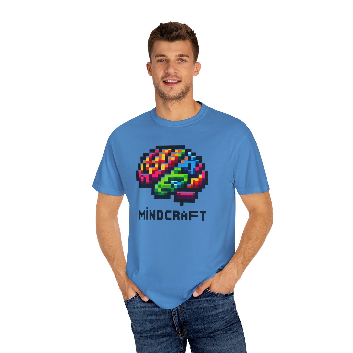 Mindcraft Unisex Gamer T-Shirt – Colorful Brain Design for Creative Minds