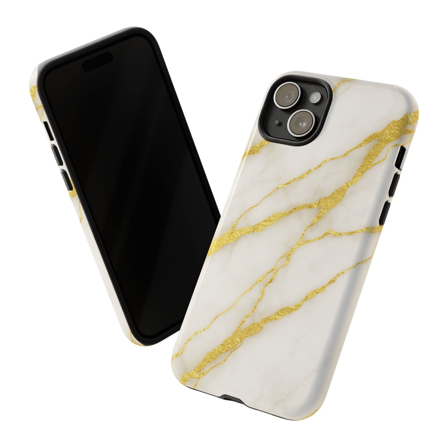 Luxury Marble Phone Case with Gold Accents